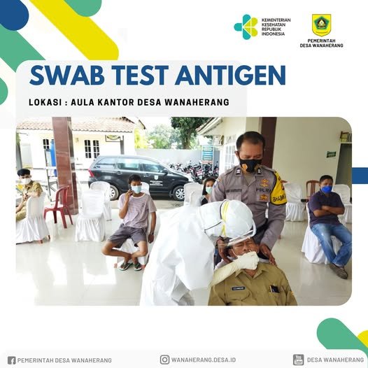 Kegiatan Test Swab Antigen yang dilaksanakan oleh Puskesmas Gunungputri